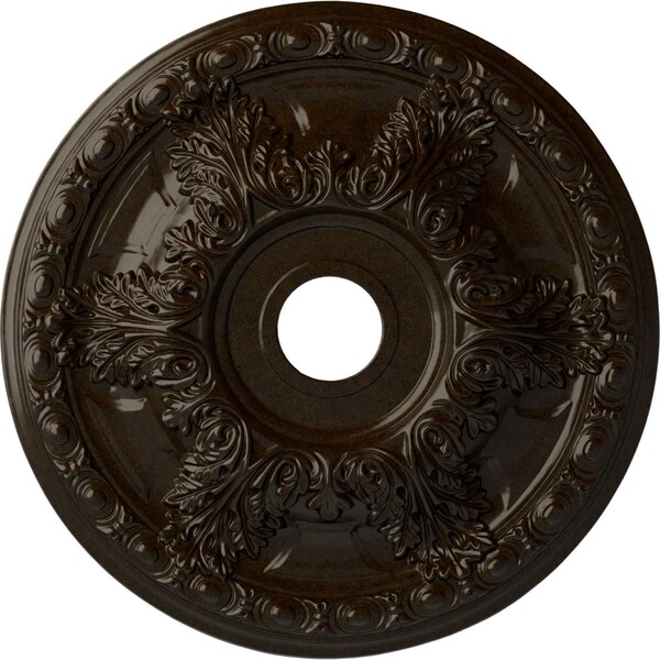 Ekena Millwork Granada Ceiling Medallion (Fits Canopies up to 7 1/8"), 23 3/8"OD x 3 5/8"ID x 2 1/2"P, Bronze CM23GABZS - main
